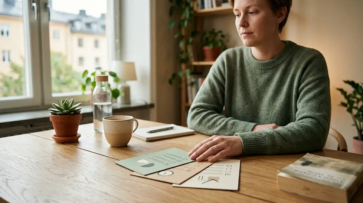 Lugn översikt med kontrollpunkter för spelbeslut